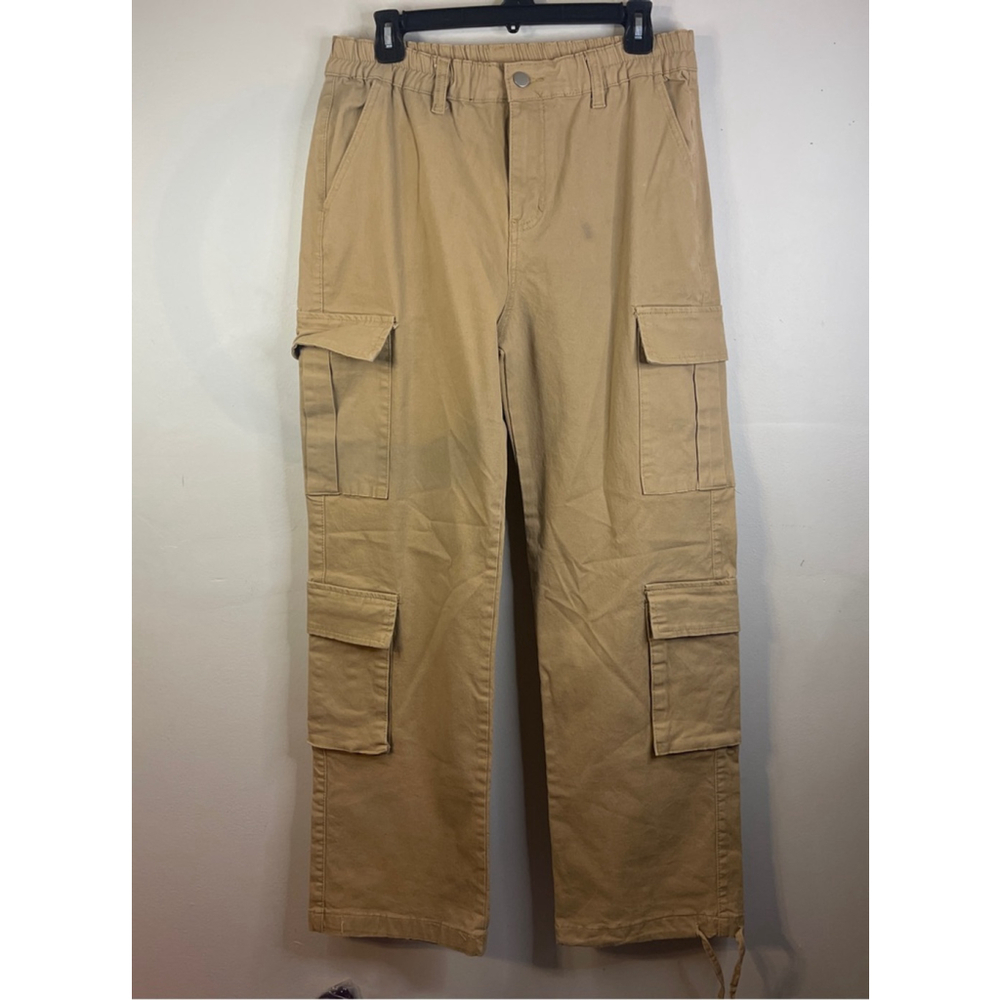 Women's Unbranded Beige Cargo Wide Leg Pants M #88
